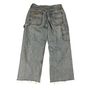 Vintage Lee Carpenter Jeans Women's Distressed Raw Hem Light Wash Denim Pants